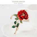 Stylish Elegant Roses Diamond Wedding Bridal Pin Brooches For Women Girls J V9Y6