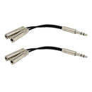 2x 6.35mm Male To 2X 1/4" Female Audio Y Splitter Stereo Speaker