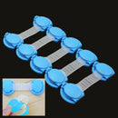5x Wardrobe Cabinet Refrigerator Door Children Baby Blue Safety Security Lock
