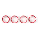 Aluminum Alloy Car Inner Side Air Conditioner Switch Knob Ring Cover Trim f R5P7