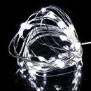 10 LED Copper Wire String Light Christmas Flexible Fairy Lamp (White) A