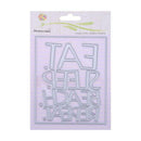2pcs Eat Sleep DIY Cutting Die Stencil Scrapbook Embossing Craft Album Card