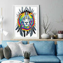 5D DIY Full Drill Diamond Painting Tiger Embroidery Mosaic Kit Wall Decor