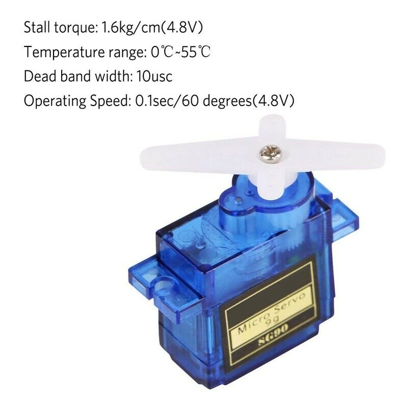 SG90 Mini Servo Motor 9G Servo with 120Pcs Multicolored Dupont Wire 40Pin M W4J2