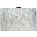 Fashion Lady Messenger Bag Elegant Acrylic Clutch Bag Retro Party Pure Whit