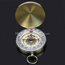 1X Portable Travel Hiking Camping Classic Brass Case Pocket Watch Style Compass
