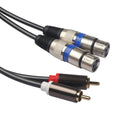 Audio Cable Jack Balanced Stereo Soft  Male To 2 XLR 3 Pin Female Accessories