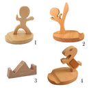 Wood Cell Phone Smart Phone Desk Stand Holder Table Decor - Tai Chi Boy