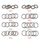 5 Pcs Round Push Gate Snap Open Spring Ring Key Chain Carabiner 15mm