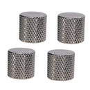 4 Piece Black Metal Speed Control Knobs Volumes Tones - Electric Guitar Parts