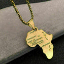 Men Charm Metal .African Africa Map Pendant Necklace Chain Gift Gol Gift Al W8E2