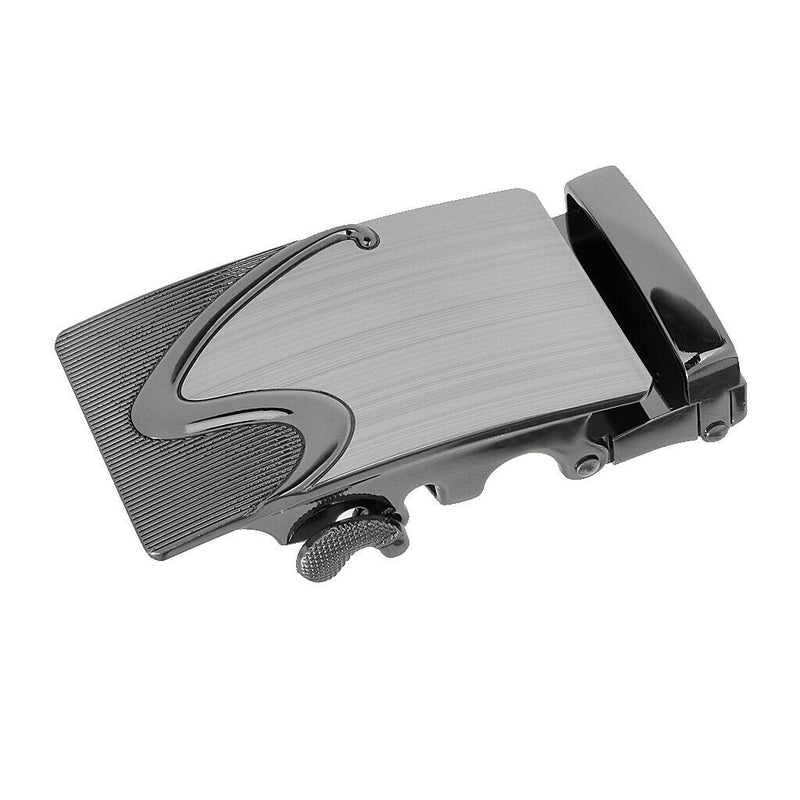 2Pack Men Automatic Sliding Click Buckle, Ratchet Leather Belt Buckle