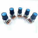 9 PCS (1pcx9 Value) Linear Potentiometer 15mm Shaft With Nuts And Potentiom