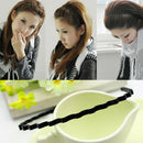Mens Women Unisex Black Wavy Hair Head Hoop Band Sport Headband Hairband Fashion