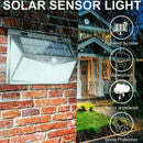 208 LED Waterproof Solar Power PIR Motion Sensor Wall Garden Lamp Light New X8R3