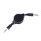3.5mm Cable aux retractable auxiliary cord for car MP3 black 3C
