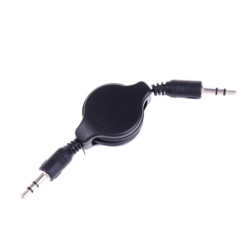 3.5mm Cable aux retractable auxiliary cord for car MP3 black 3C