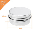 10 Pieces 5ml Aluminium Lip Balm Soap Tins Case Mints Ointment Glitters Jars