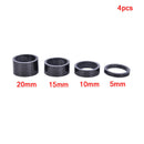 4PCS Full Carbon Fiber Bicycle Spacer Cycling Washer Bike Bicycle Stem Space S3C
