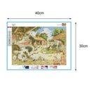 5D DIY Full Drill Diamond Painting Village Farm Cross Stitch Embroidery Kit