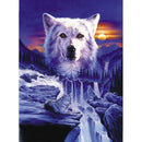 Full Round Drill 5D Diy Diamond Painting "Wolf Scenery " Embroidery Cross S