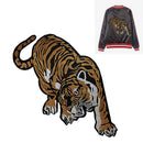 Tiger Embroidered Sew on Patche Cloth Jacket Fabric Applique Badge Craft Large