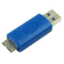 High Speed Blue USB 3.0 Type-A Male to mini B Male Plug Adapter Gender Chan