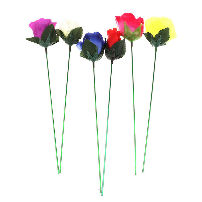 1pcs Torch to Rose Fire Magic Trick Flame Appearing Flower Magic Props  OZ