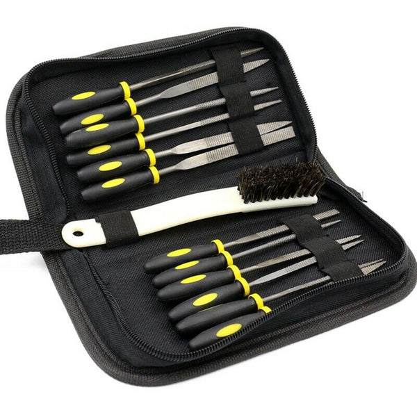 15 Pcs Tools Set Mini Rasp Diamond File Wood Grinding Tool Kit Hand File Se H3A6