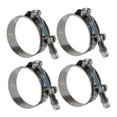 4 x 95-103MM Stainless Steel T- Clamps Turbo Intake Silicone Hose Pipe Clamps