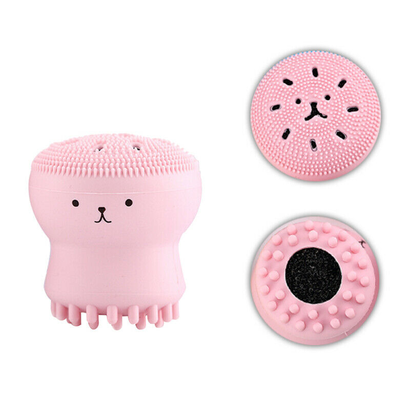 Silicone Face Washing Tool Cute Animal Hand Squeeze Deep Clean Massage Brush cby