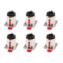6 Pieces 6.35mm 1/4 Inch Female Stereo Audio Socket Connector Locking Style