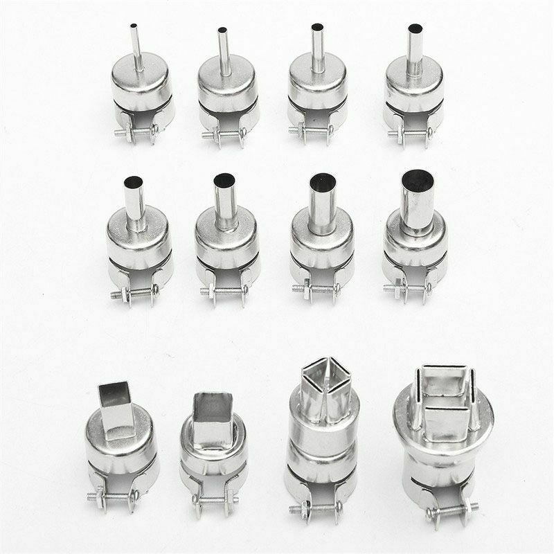 New 12pcs/set Heat Gun Rework Nozzle For 850 Hot Air Soldering Station Weld P9J5
