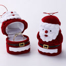 Christmas Santa Claus Flannel Jewelry Ring Box Creative Gift Ring Box Jewel