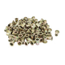 100Pcs Zinc Plated Carbon Steel Rivet Nut Rivnut Insert Nutsert 1/4-20