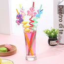 4pcs Disposable Unicorns Shape Hard Straws Birthday Decoration Tableware de ME