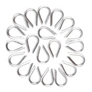 20 Pcs Stainless Steel Wire Cable Rope Thimbles for 2mm Cable Marine Boat