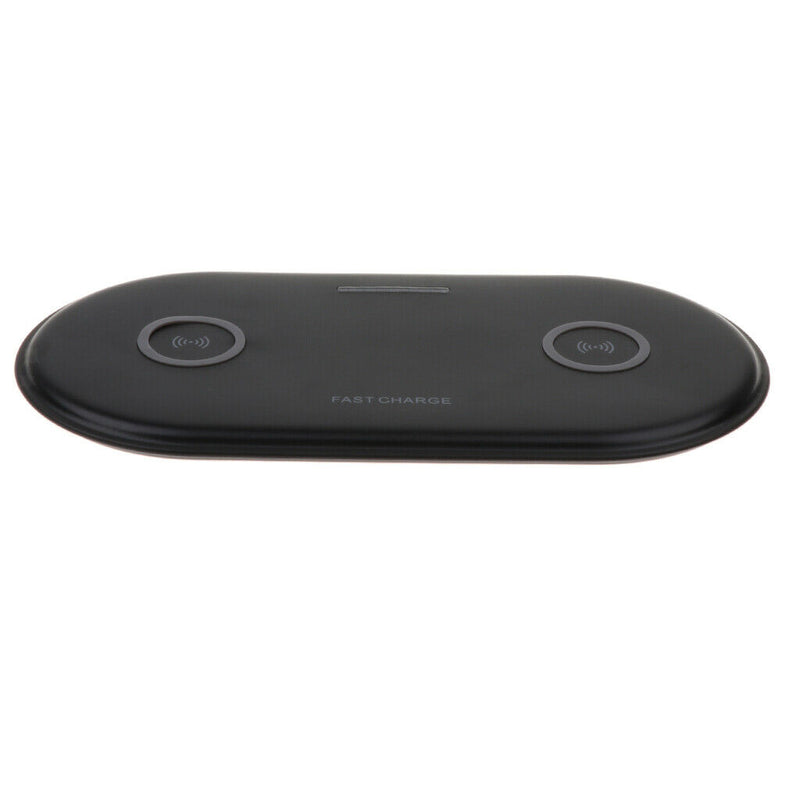2 Pieces Universal Dual Wireless Charger 5W Ultra-Thin Qi Charging Pad Fast