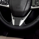 Carbon Fiber Car Steering Wheel Molding Stickers Decor for Civic 2016 2017