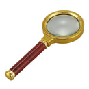 60mm Diameter 4X Optical Lens Rosewood Handle Magnifying Glass S7B4