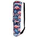 Sports Yoga Mat Carrier Bag with Expandable Storage Pocket Flamingo B