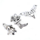 50x/lot Tibetan Sliver Mini Mixed Christmas Charms Pendant DIY Jewelry Making Ew
