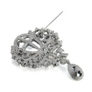 Large Fashion Drop Pendant Crystal Wedding Grace Lady Rhinestone Brooch Pin Hot~