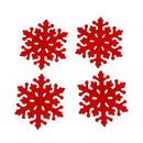 4pcs Christmas Snowflake Cup Coaster Mat Anti-Skid Anti-Dust Placemat Decor