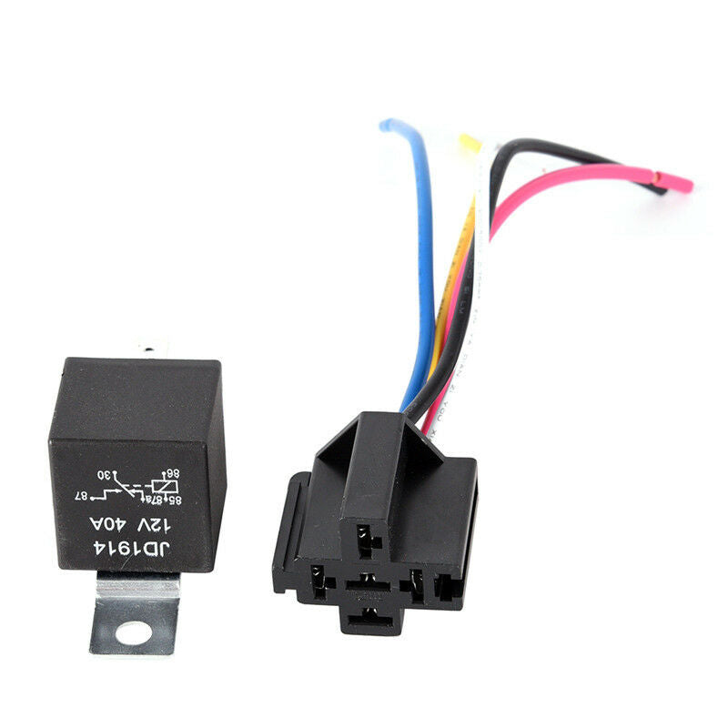 Waterproof Automotive Relay 12V 5Pin 40A Car Relay 12V 5Pin With Relay Socket 3C
