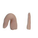 2 Pieces False Nail Art Silicone Practice Finger Manicure Color Display