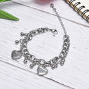 Hip Hop Sweet Heart-Shape Layered Bracelet Trend Bangle Accessories Jewelry Gift