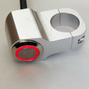 7/8" Motorcycle Handlebar Headlight Switch Stainless Steel Red Dirt Bike