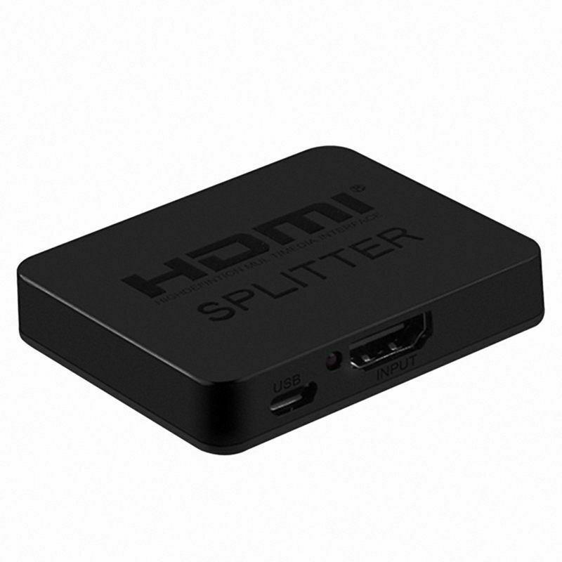 HDMI Splitter 1 x 2, 1 Input 2 Output HDMI Amplifier Switcher Box Hub Suppo H9N5