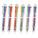 50Pcs/Lot 6-In-1 Cute Cartoon Multi-Color Multifunction Ballpoint Pen Press F7W9